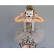 OnceUponATimeTuTus Gray Wolf Tutu Dress - Kids Girls Size Newborn 6 12 Month 2T 3T 4T 5 6 7 8 10 12 - Party Halloween Costume - Scary Unique Cute Animal Tutu