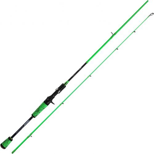  One Bass Fishing Pole 24 Ton Carbon Fiber Casting and Spinning Rods - Two Pieces, SuperPolymer Handle Fishing Rod for Bass Fishing