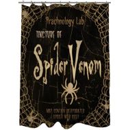 One Bella Casa Spider Venom Halloween Shower Curtain by Kate Ward Thacker, Standard 71x 77, Black/Multi
