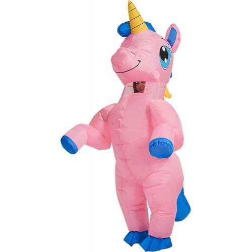  할로윈 용품One Casa Inflatable Costume Full Body Unicorn Air Blow up Funny Party Halloween Costume for Adult