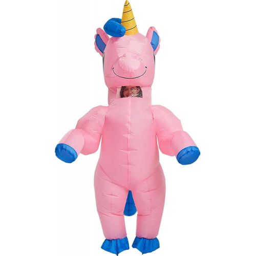  할로윈 용품One Casa Inflatable Costume Full Body Unicorn Air Blow up Funny Party Halloween Costume for Adult