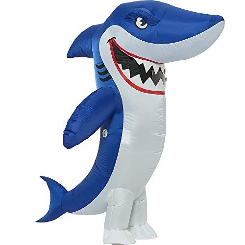  할로윈 용품One Casa Inflatable Costume Full Body Shark Air Blow up Funny Party Halloween Costume for Adult