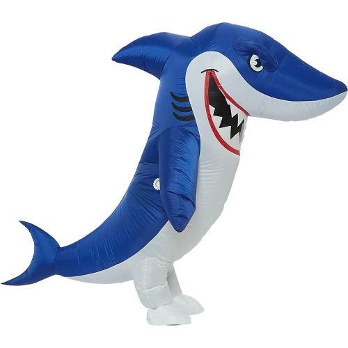  할로윈 용품One Casa Inflatable Costume Full Body Shark Air Blow up Funny Party Halloween Costume for Adult