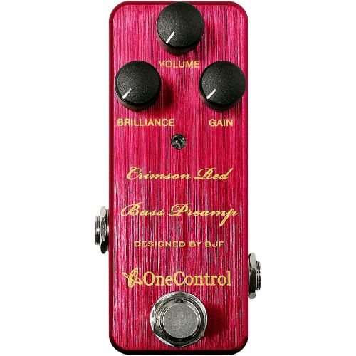  One Control},description:The Crimson Red Bass Preamp was designed to reproduce the iconic old school 60s and 70s electric bass sound by giving the bottom end a boost at an extremel