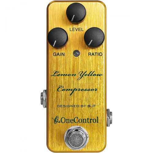  One Control},description:The One Control Lemon Yellow Compressor is a simple, versatile compressor that delivers extremely high-quality tone. It has separate Level, Gain and Ratio