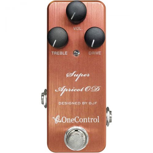  One Control},description:Designed by pedal guru Bjorn Juhl, the One Control Super Apricot Overdrive evokes the sound and feeling of plugging a guitar into a large 60s-era bass ampl