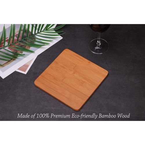  One Goods-1 Ceramic Divided Plate with Bamboo Cutting Board - Cheese Board Salad Plate Dinner Plate Cake Plate - Gift Idea - Great Use as Any Occasion (White)