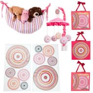 One Grace Place Sophia Lolita Infant Accessory Set, White, Pink, Berry, Orange, Black