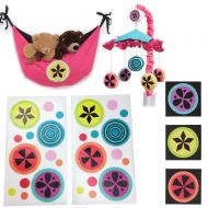 One Grace Place Magical Michayla Infant Accessory Set, Black, Pink and Turquoise