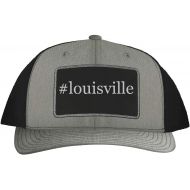 One Legging it Around #Louisville - Leather Hashtag Black Patch Engraved Trucker Hat