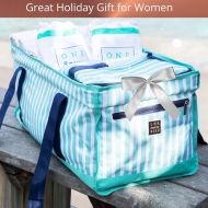 One Savvy Girl Savvy Outdoors Beach Bag Tote Set - Insulated Cooler and Two Microfiber Beach Towels - Perfect for Outdoor Events, Pool, Picnics, Beach Activities, Camping & More - Lightweight and
