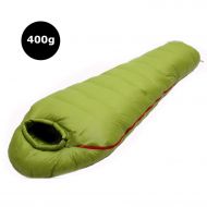 One- one- Winter Ultralight Thermal Adult Mummy 95% White Goose Down Sleeping Bag Sack W/Compression Pack for Backpacking Camping Hiking,400G Green