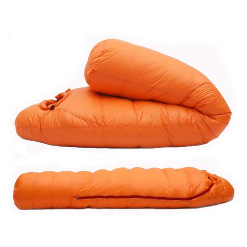  One- one- Winter Ultralight Thermal Adult Mummy 95% White Goose Down Sleeping Bag Sack W/Compression Pack for Backpacking Camping Hiking,1600G Orange