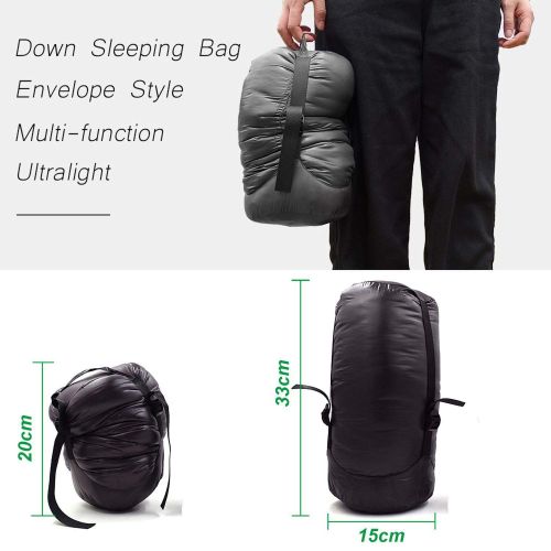  One- one- Multipurpose Lightweight Duck Down Sleeping Bag Waterproof Hiking Portable Ultralight Compact Backpacking Gear Camping Equipment