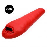 One- one- Winter Ultralight Thermal Adult Mummy 95% White Goose Down Sleeping Bag Sack W/Compression Pack for Backpacking Camping Hiking,700G Red