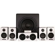 ONEaudio ONEmini-5.1-W Wireless Surround 5.1 Channel Home Theater Speaker System Silver White