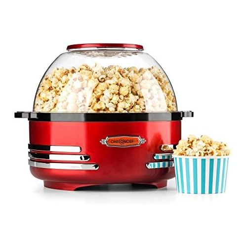  [아마존베스트]oneConcept Couchpotato - Popcornmaschine im stilvollen Retro-Design, Retro Edition, integriertes Ruehrwerk, gleichmassige Hitzeverteilung, kurzes Aufheizen, antihaftbeschichtet, bis