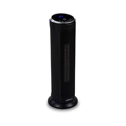  [아마존베스트]OneConcept Heat Spire Tower Heater - Fan Heater, 1200/2000 Watt, 8H Timer, Thermostat, 3 Speed Levels, Switchable Oscillation, Touch Control Panel, Graphite Black