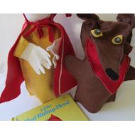 OneLilacLane Little Red Riding Hood & Big Bad Wolf Hand Puppets + Companion Book - New Condition and So Cute! - Perfect Grandparent, Baby, Birthday Gift!