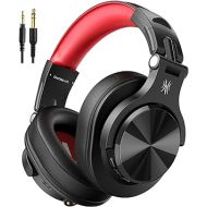 OneOdio A70 Bluetooth Over Ear Headphones, Wireless Headphones w/ 72H Playtime, Hi-Res, 3.5mm/6.35mm Wired Audio Jack for Studio Monitor & Mixing DJ Guitar AMP, Computer Laptop PC Tablet - Red