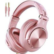 OneOdio A70 Bluetooth Over Ear Headphones, Wireless Headphones w/ 72H Playtime, Hi-Res, 3.5mm/6.35mm Wired Audio Jack for Studio Monitor & Mixing DJ Guitar AMP, Computer Laptop PC Tablet - Rose Gold