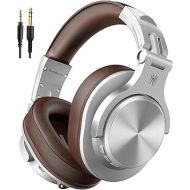 OneOdio A70 Bluetooth Over Ear Headphones, Wireless Headphones w/ 72H Playtime, Hi-Res, 3.5mm/6.35mm Wired Audio Jack for Studio Monitor & Mixing DJ E-Guitar AMP, Computer Laptop PC Tablet - Silver