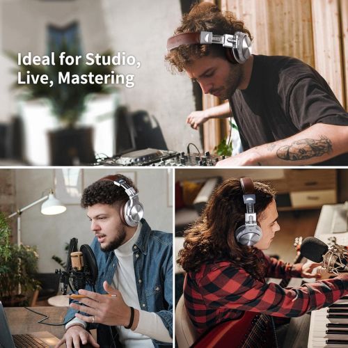  OneOdio A71 Wired Over Ear Headphones, Studio Headphones with SharePort, Professional Adapter-Free Monitor Recording & Mixing Headphones with Stereo Sound for Electric Drum Piano G