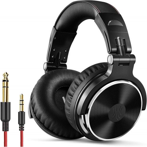  OneOdio Wired Over Ear Headphones Studio Monitor & Mixing DJ Stereo Headsets with 50mm Neodymium Drivers and 1/4 to 3.5mm Audio Jack for AMP Computer Recording Phone Piano Guitar L