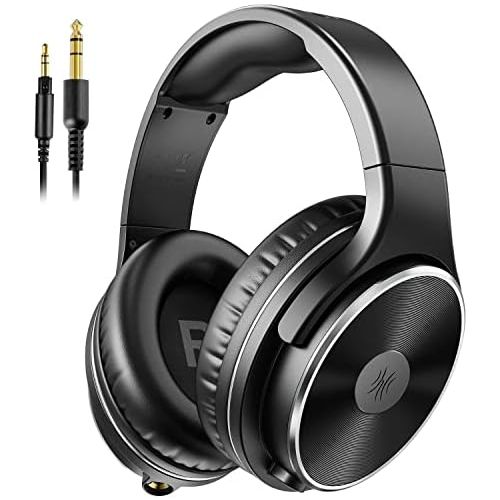  OneOdio Wired Headphones - Over Ear Headphones with Noise Isolation Dual Jack Professional Studio Monitor & Mixing Recording Headphones for Guitar Amp Drum Keyboard Podcast PC Comp