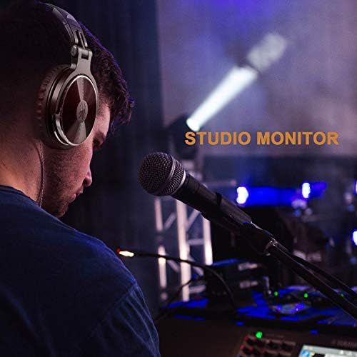  OneOdio Adapter-Free Closed Back Over Ear DJ Stereo Monitor Headphones, Professional Studio Monitor & Mixing, Telescopic Arms with Scale, Newest 50mm Neodymium Drivers - Black