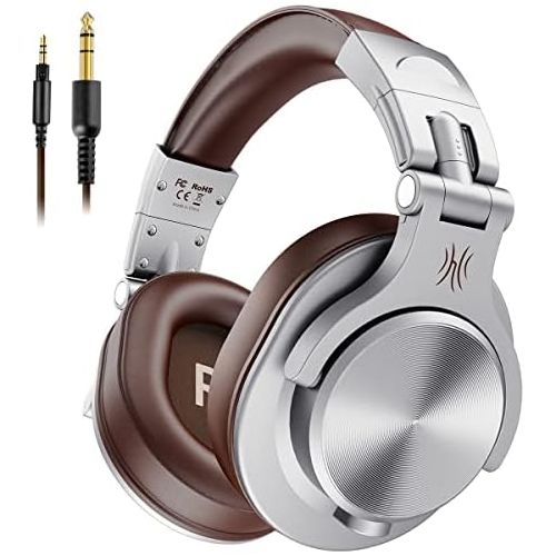  [아마존베스트]OneOdio Over Ear DJ Headphones with Share Port 6.35 mm & 3.5 Jack Closed HiFi Headphones with Cable Adapter Free Wired Headphone Studio Headphones for AMP Recording Monitoring