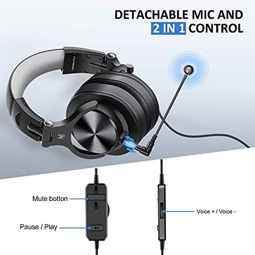  [아마존베스트]OneOdio Headphones with Microphone Wired Gaming Headset with Volume Control Over-Ear Headphones with Cable 3.5 mm Jack for Mobile Phone Laptop Computer Closed HiFi Studio Headphone