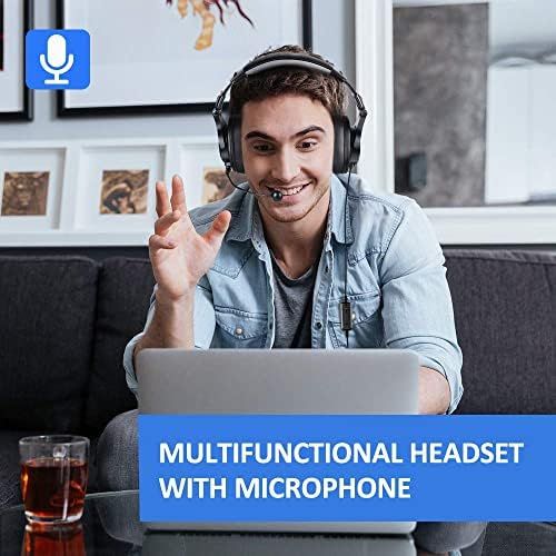  [아마존베스트]OneOdio Headphones with Microphone Wired Gaming Headset with Volume Control Over-Ear Headphones with Cable 3.5 mm Jack for Mobile Phone Laptop Computer Closed HiFi Studio Headphone