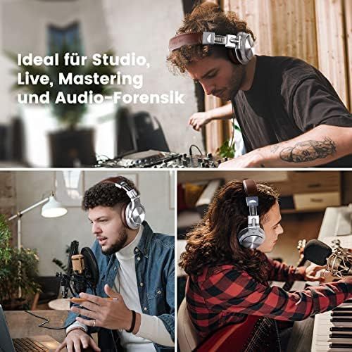  [아마존베스트]OneOdio Over Ear DJ Headphones with Share Port 6.35 mm & 3.5 Jack Closed HiFi Headphones with Cable Adapter Free Wired Headphone Studio Headphones for AMP Recording Monitoring