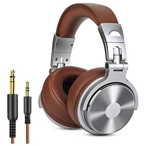  [아마존베스트]OneOdio Over Ear Studio Headphones with Cable with 6.3 mm & 3.5 mm Jack, Closed DJ Headphones with 50 mm Driver, Bass Sound