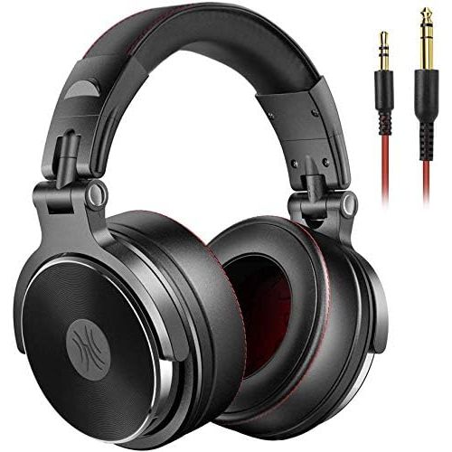  [아마존베스트]OneOdio Over Ear Headphones with Cable, HiFi Studio Headphones with Hi-Res, 50 mm Driver, Share Port, Large Ear Cups, 6.35 & 3.5 mm Jack, Closed DJ Headphones for Podcast, Mobile P