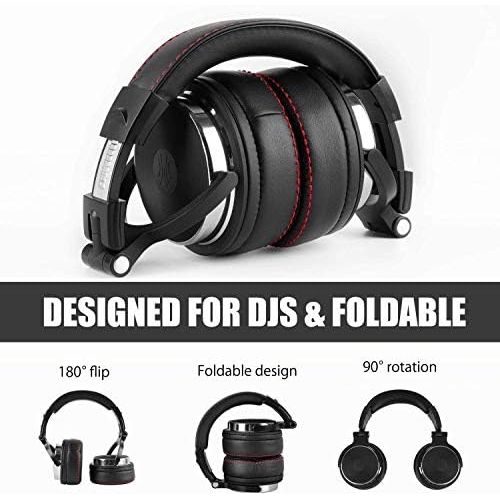  [아마존베스트]OneOdio Over Ear Headphones with Cable, HiFi Studio Headphones with Hi-Res, 50 mm Driver, Share Port, Large Ear Cups, 6.35 & 3.5 mm Jack, Closed DJ Headphones for Podcast, Mobile P