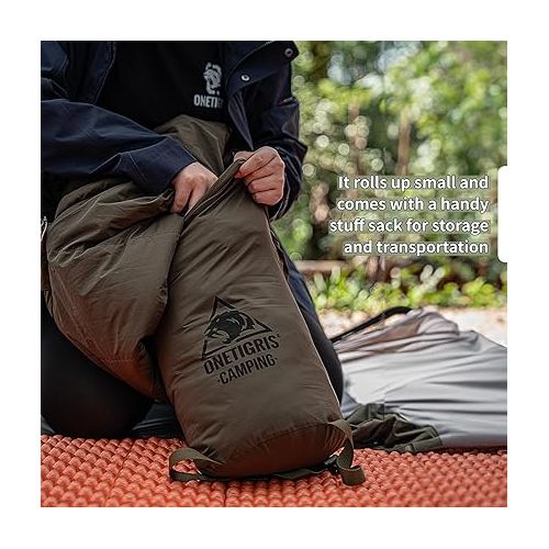  OneTigris Bushcrafter’s Sleeping Bags, Mummy Sleeping Bag for Camping Hiking Backpacking, Survival Gear