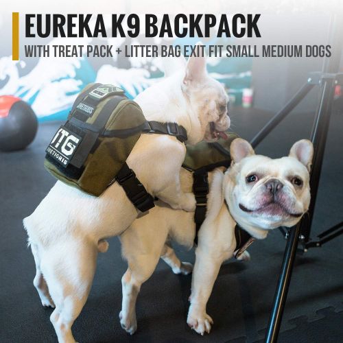  [아마존 핫딜] [아마존핫딜]OneTigris Eureka K9 Backpack, Durable Small Medium Dog Pack with Litter Bag Exit for Camping Hiking Daily Walking