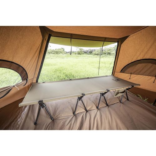  OneTigris Lightweight Camping Cot with Leg Extenders, Strong Support 330 Lbs, Durable Compact Tent Folding Bed for Adults Outdoor Overnighter Camping, Hiking, Travel, RV, Beach, Of