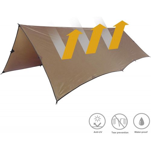  OneTigris Bulwark Camping Tarp + OneTigris Mesh Tent