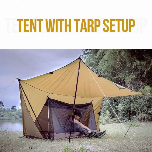  OneTigris Bulwark Camping Tarp + OneTigris Mesh Tent