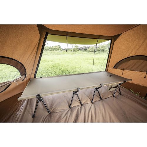  OneTigris Folding Camping Cot + Bulwark Camping Tarp