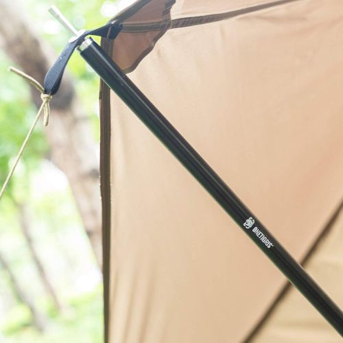  OneTigris Lightweight Tent Poles (1.6m) + Bulwark Camping Tarp