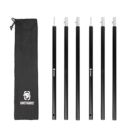  OneTigris Lightweight Tent Poles, 2pc/Set, 7075 Aluminum Alloy, Adjustable & Extendable