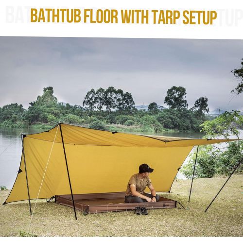  OneTigris Multifunctional Tent Footprint - Camping Tent Bathtub Floor