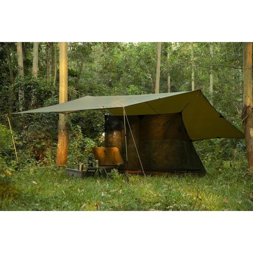  OneTigris Mesh Tent with 3000 Waterproof Bathtub Floor, Ultralight 1 Person Tent for Camping Backpacking Hiking Traveling Fishing Patio