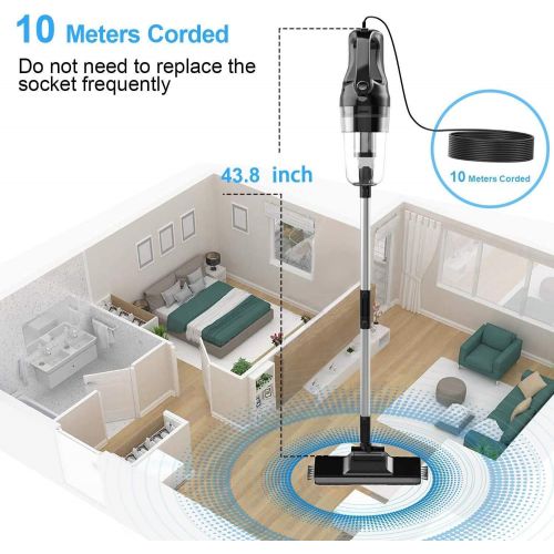  [아마존베스트]oneday Pro-Cyclone Handheld Vacuum Cleaner With 10 Metre Cable 15000 pa, Bagless, With Accessories