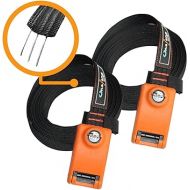 Lockable Tie Down Strap with 3 Stainless Steel Cables 'No Scratch' Silicone Buckle to Prevent Anyone from Taking Your Surfboards, Paddle Boards 2 Pack