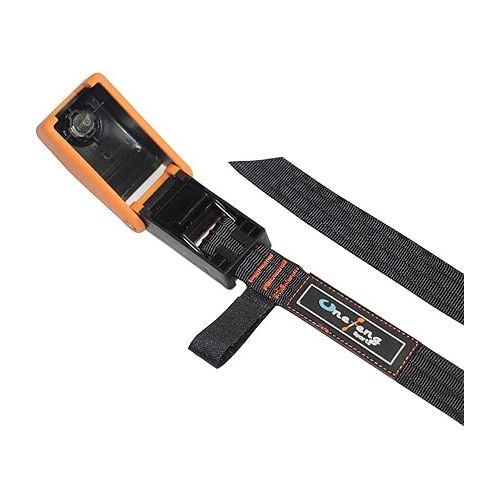  Lockable Tie Down Strap with 3 Stainless Steel Cables 'No Scratch' Silicone Buckle to Prevent Anyone from Taking Your Surfboards, Paddle Boards 2 Pack